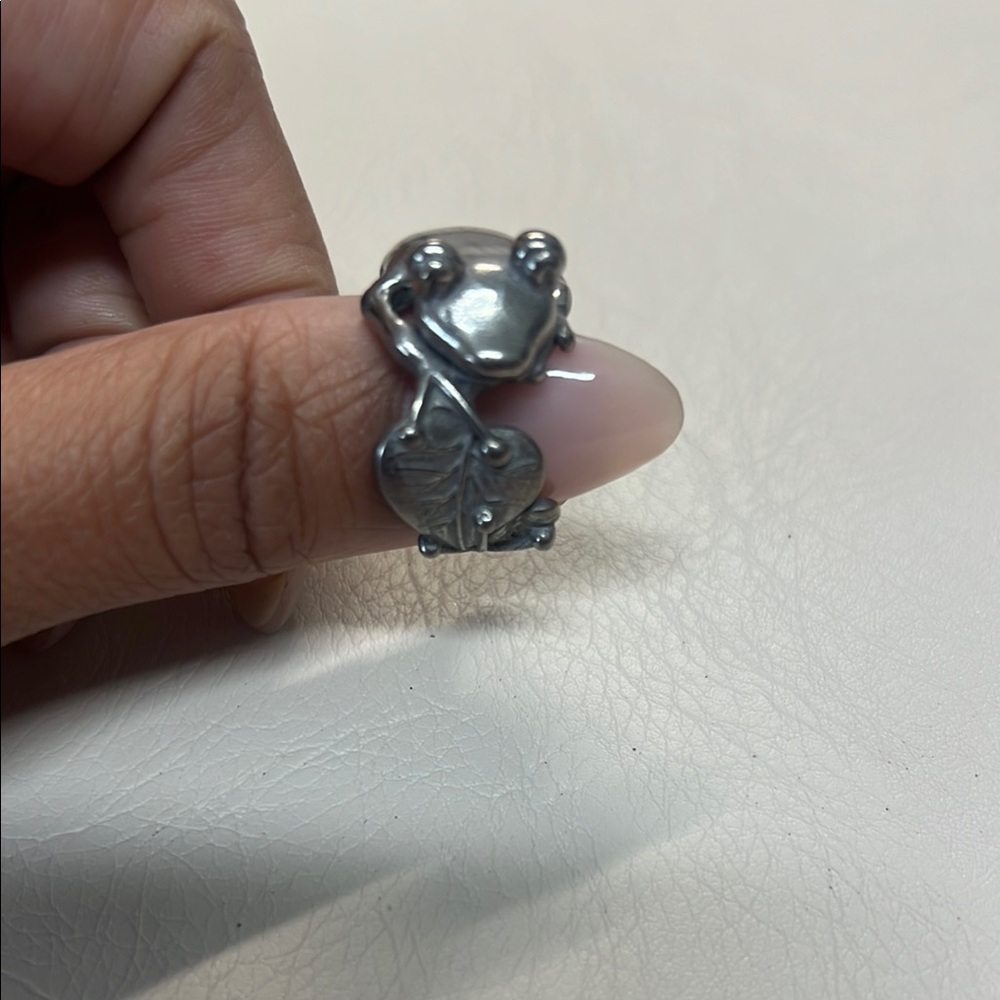 Silver Frog Ring - Picture 3 of 6